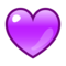 Purple Heart emoji on Emojidex